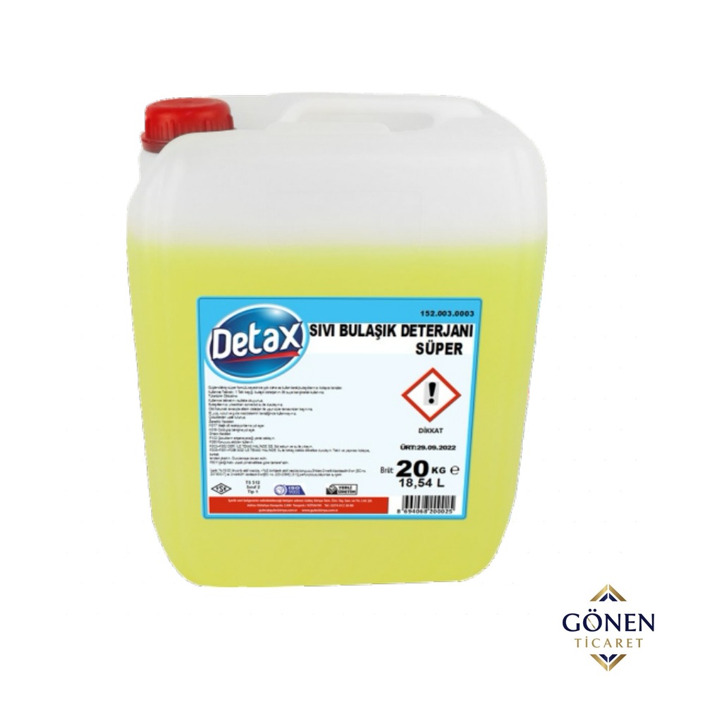 Detax Sıvı Bulaşık Deterjanı Süper 20 kg